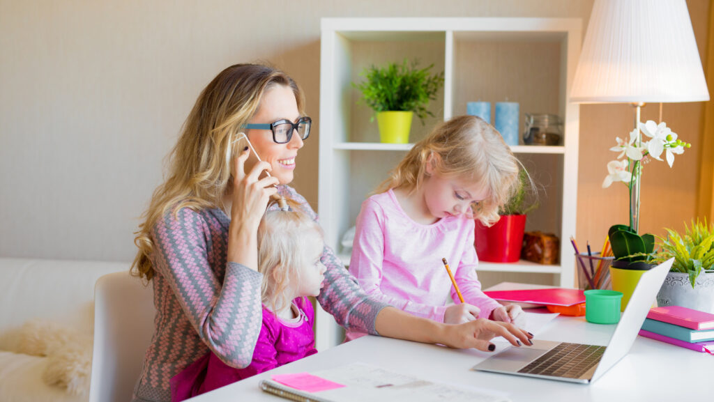 parent balancing childcare and massage school schedule